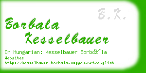 borbala kesselbauer business card